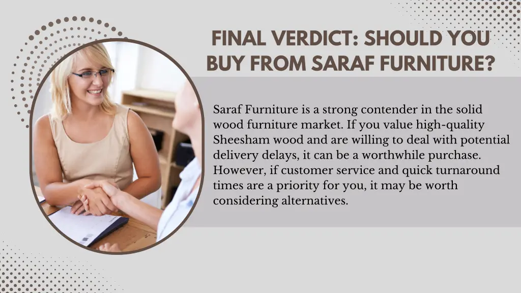 final verdict should you buy from saraf furniture