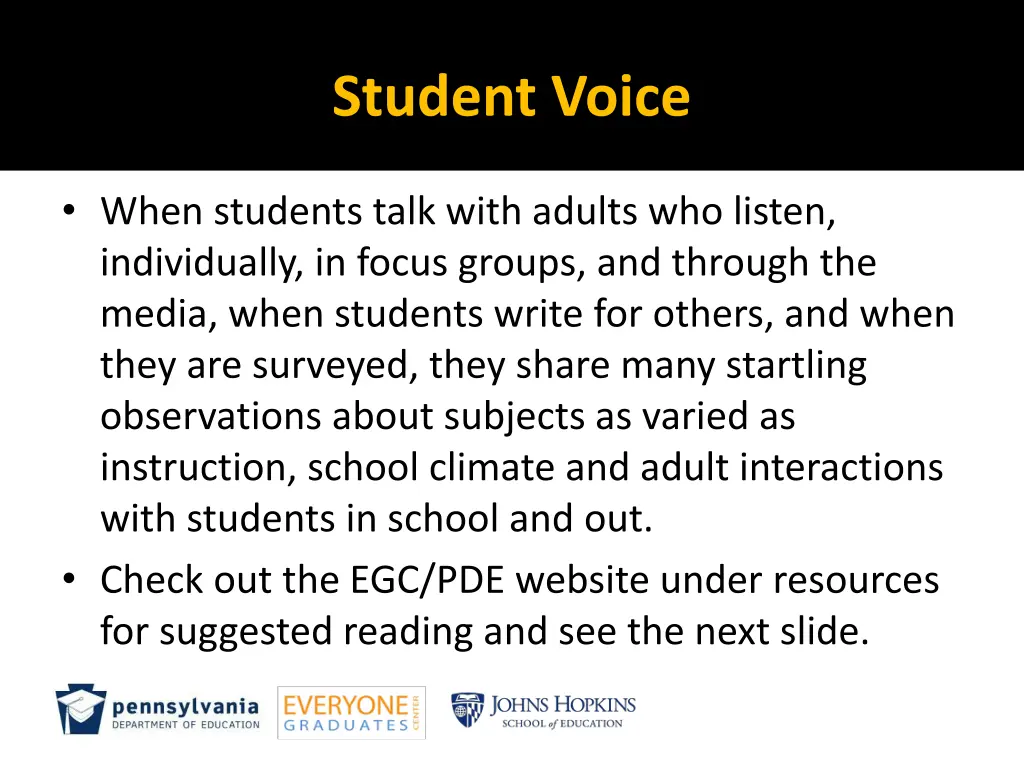 student voice