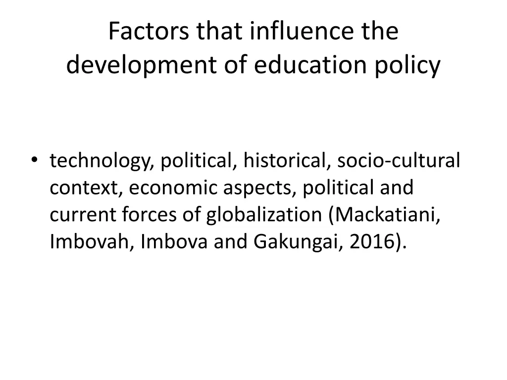 factors that influence the development