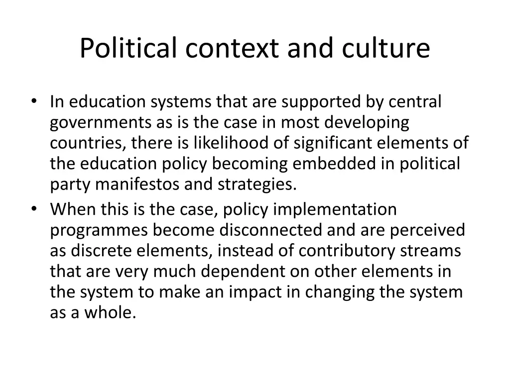 political context and culture