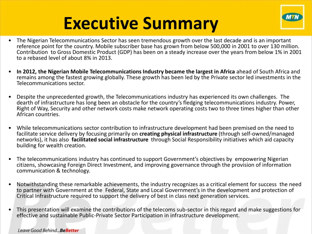 executive summary