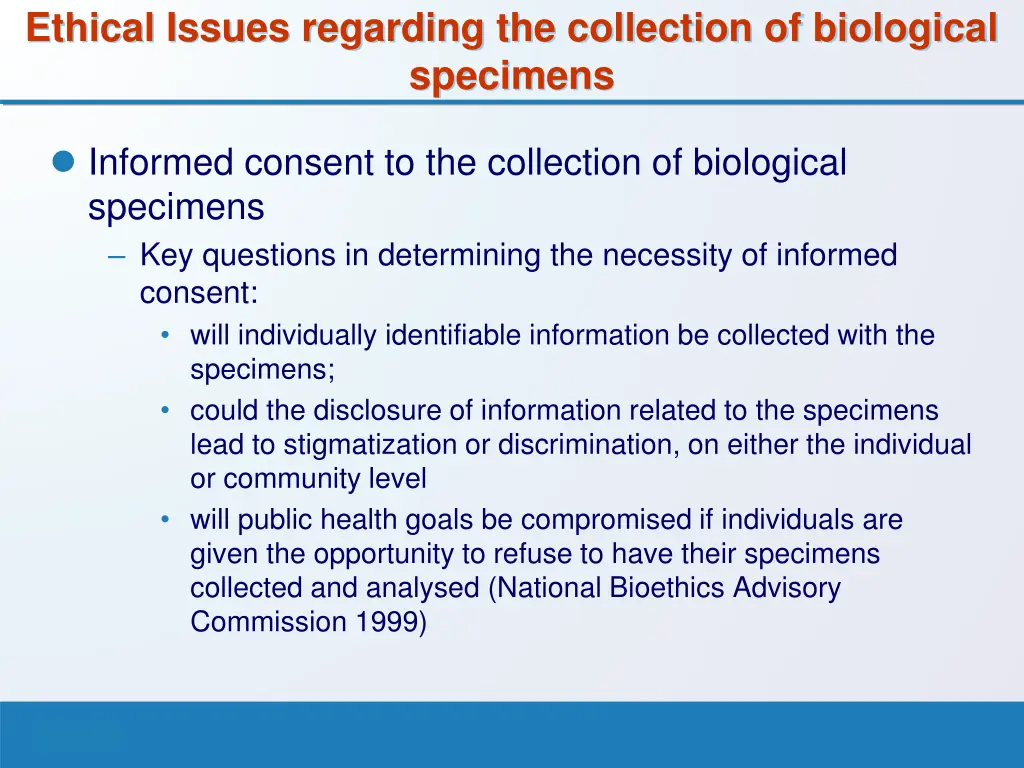 ethical issues regarding the collection