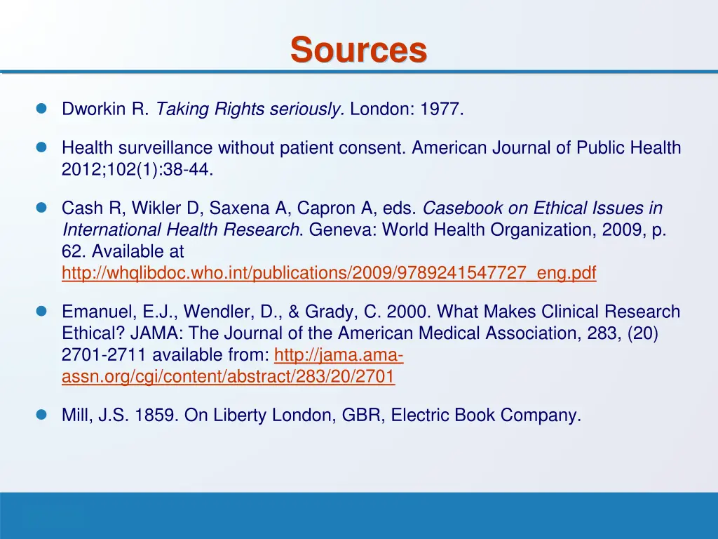 sources