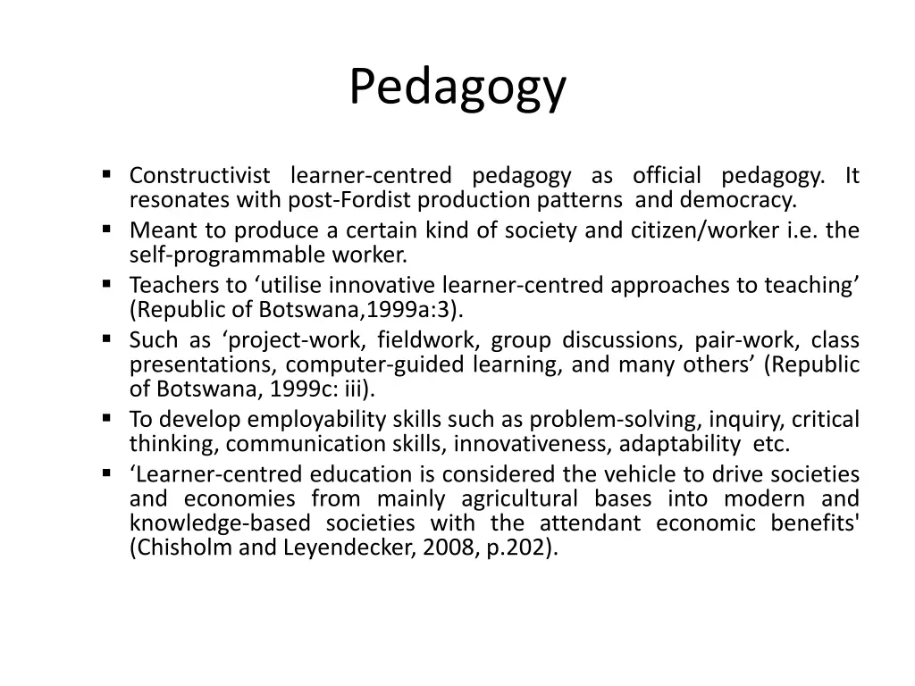 pedagogy