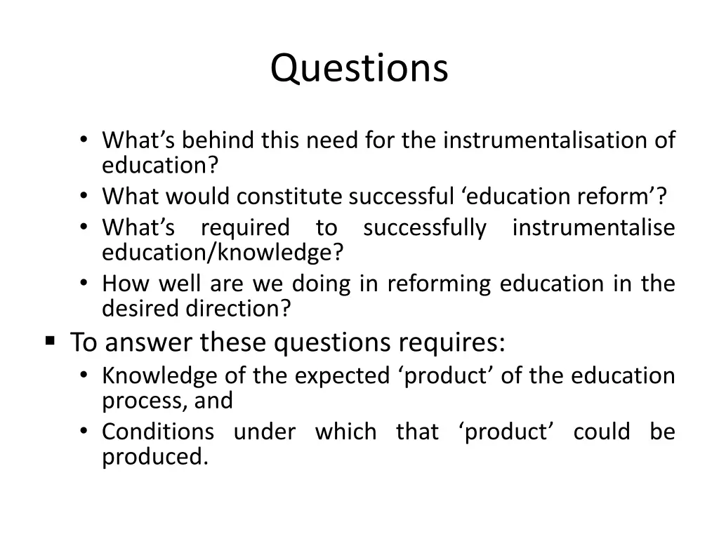 questions