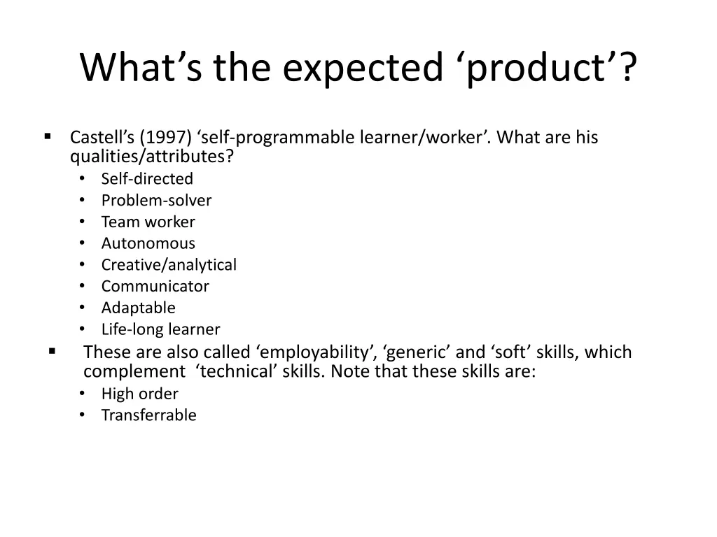 what s the expected product
