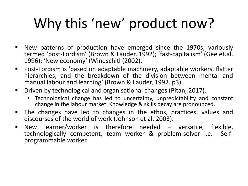 why this new product now