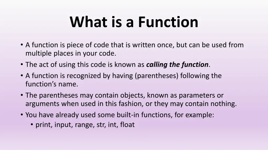 what is a function