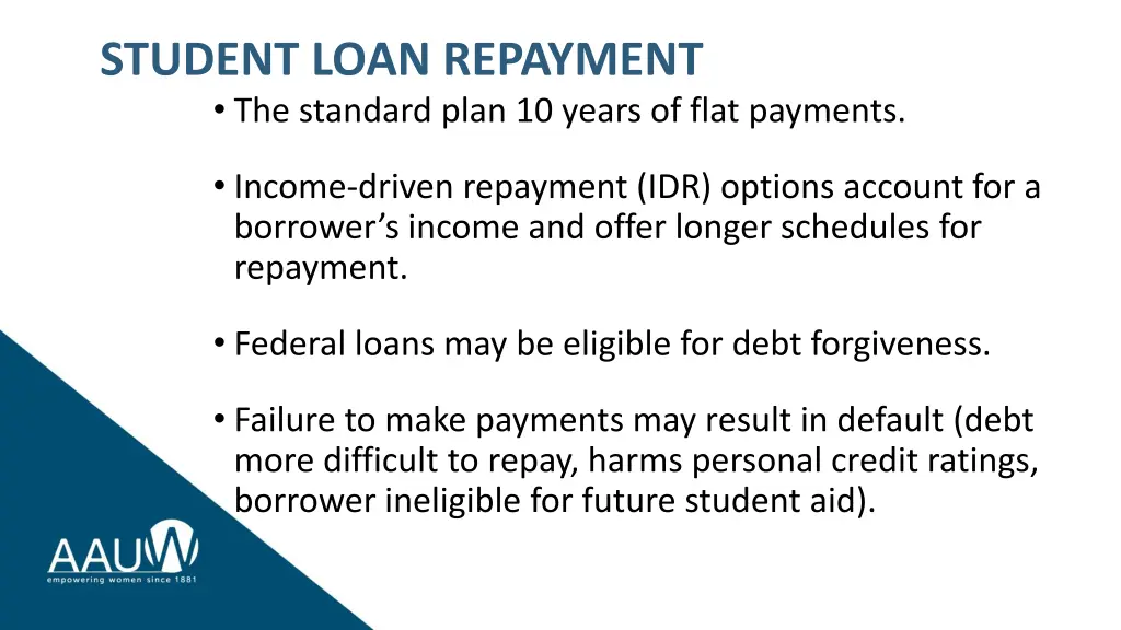 student loan repayment the standard plan 10 years