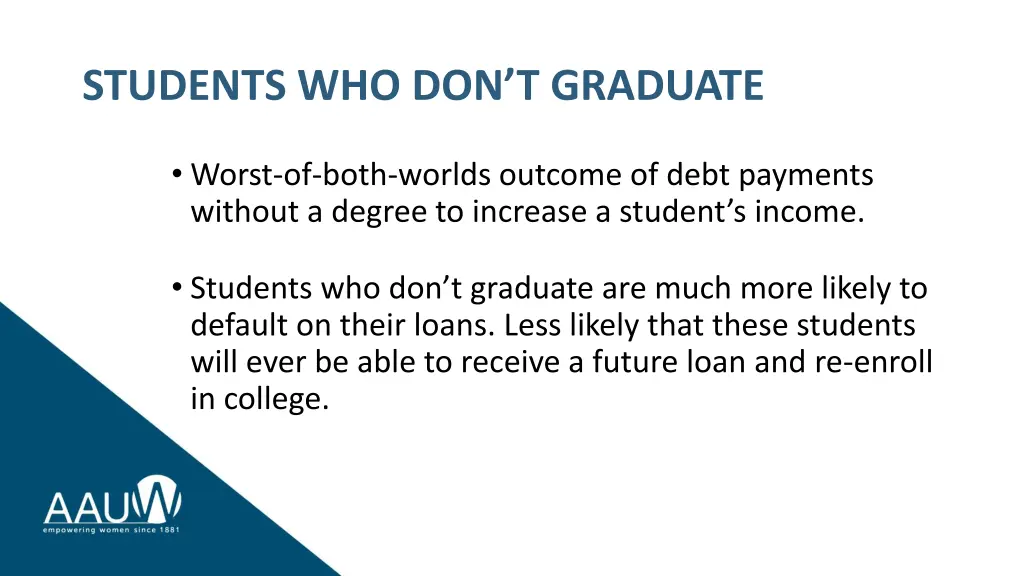 students who don t graduate
