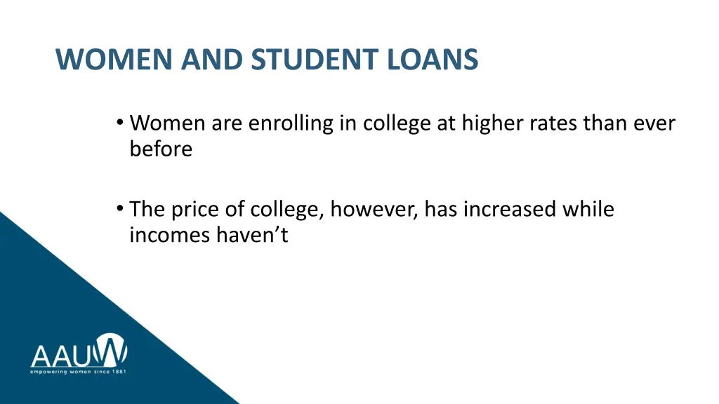 women and student loans