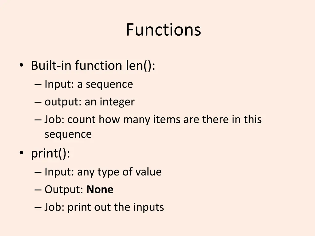 functions