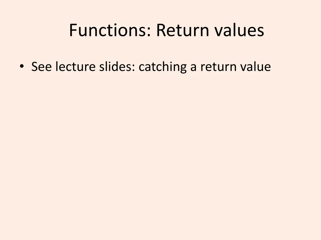 functions return values 1