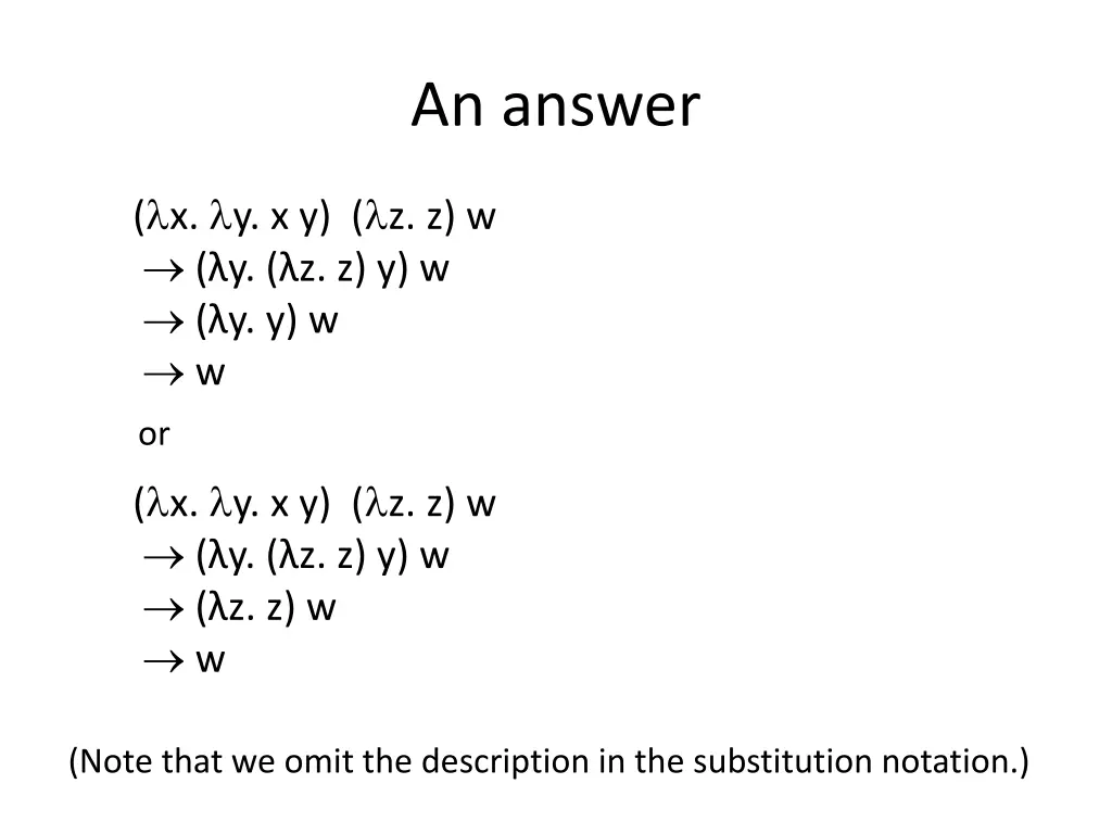 an answer 1