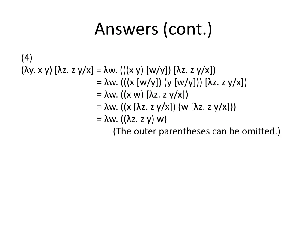 answers cont