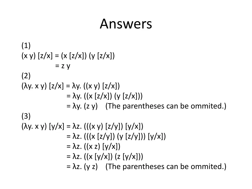 answers