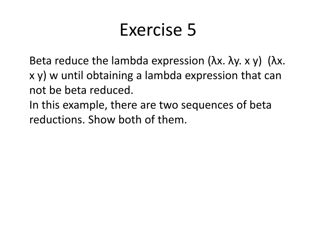 exercise 5