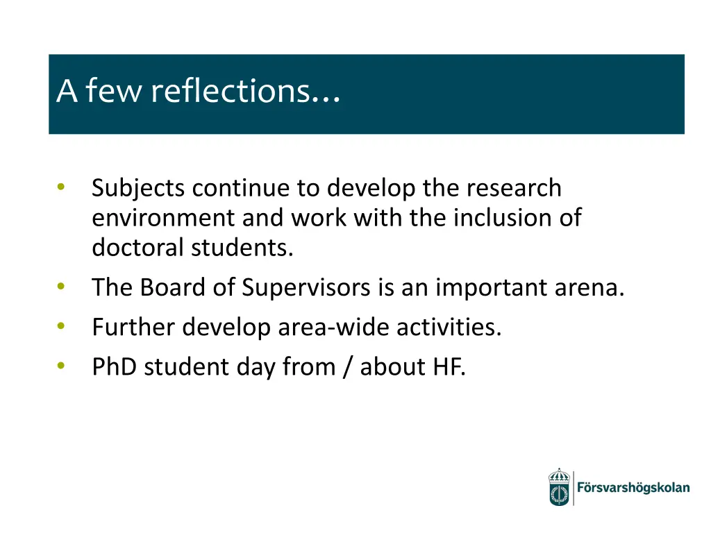 a few reflections
