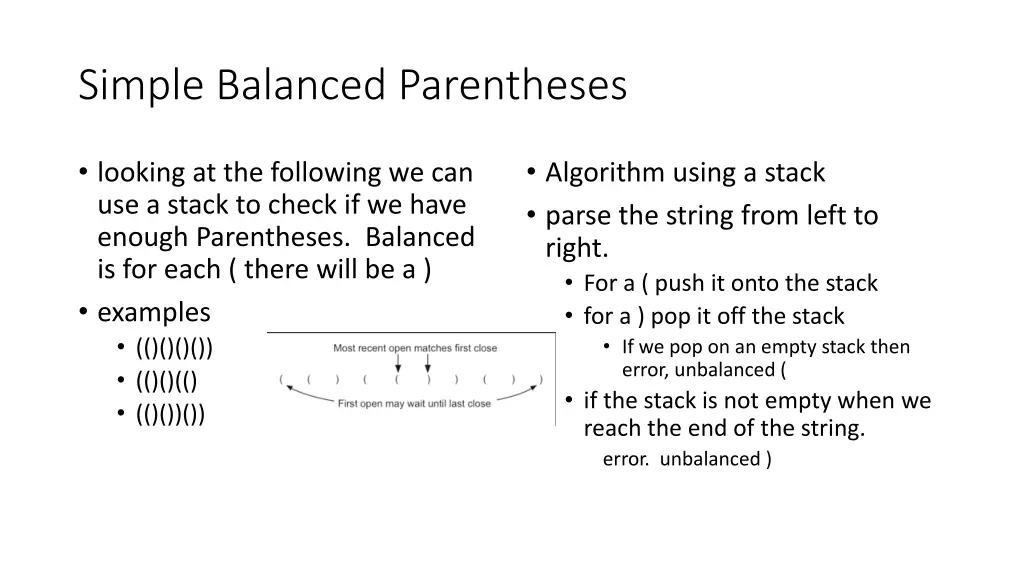 simple balanced parentheses