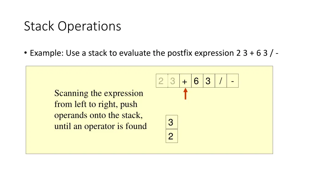 stack operations