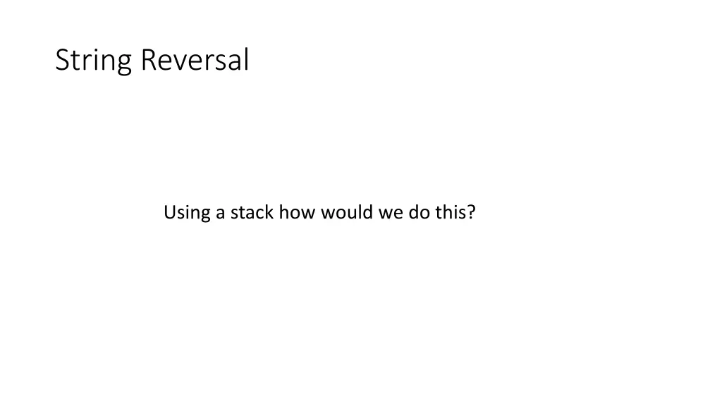 string reversal