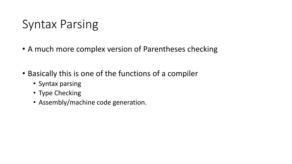 syntax parsing
