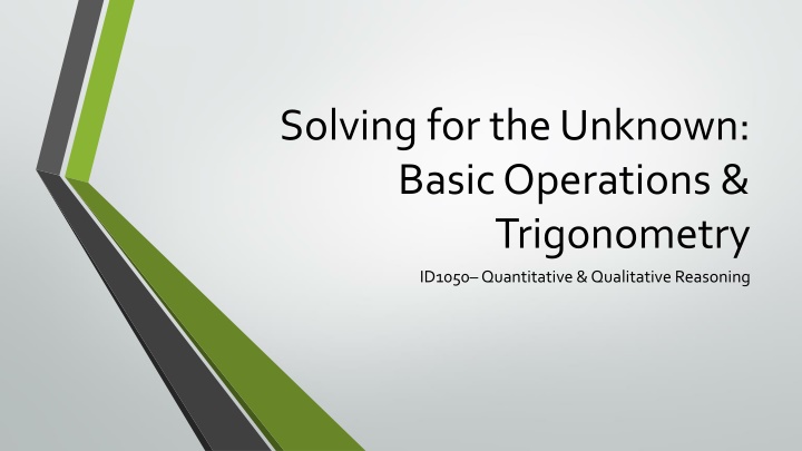 solving for the unknown basic operations