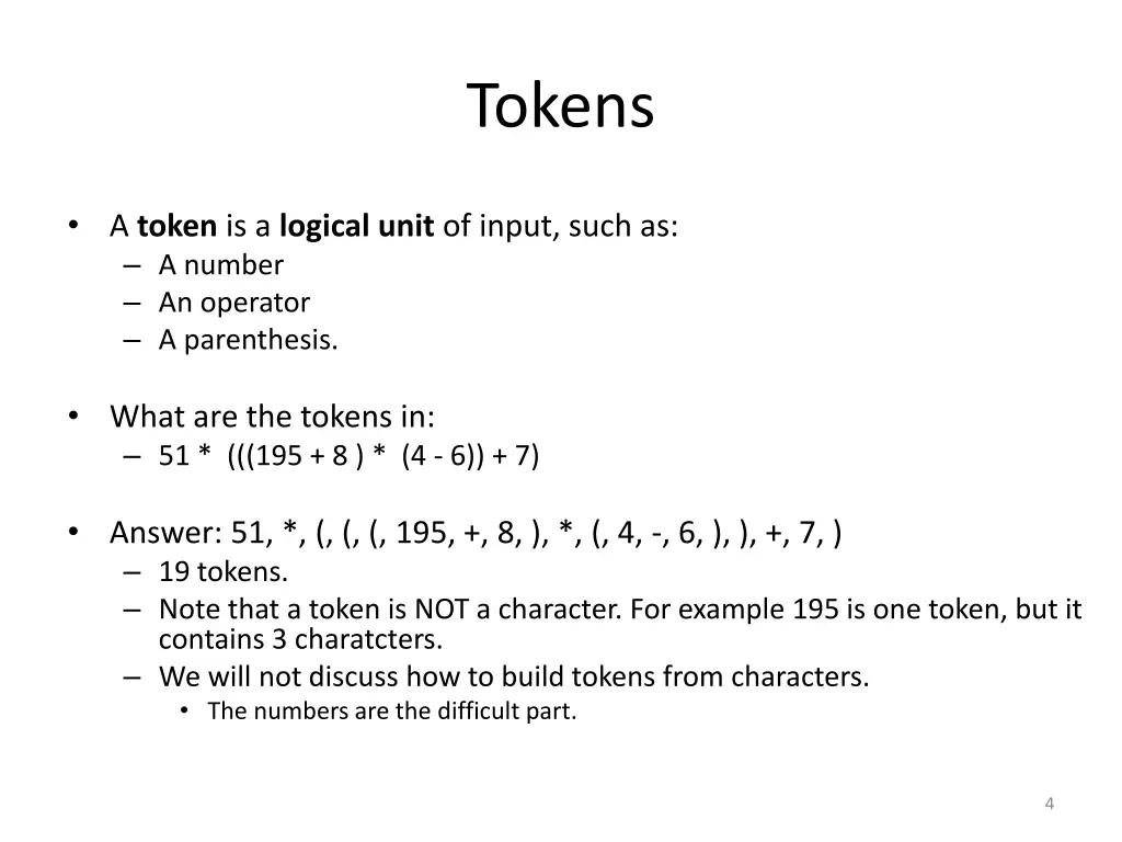 tokens
