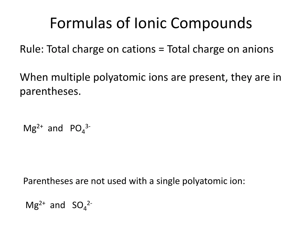 formulas of ionic compounds 1