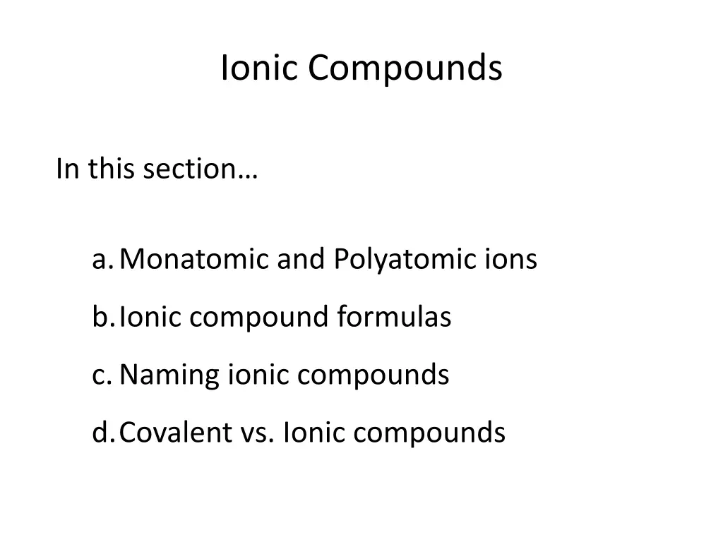 ionic compounds
