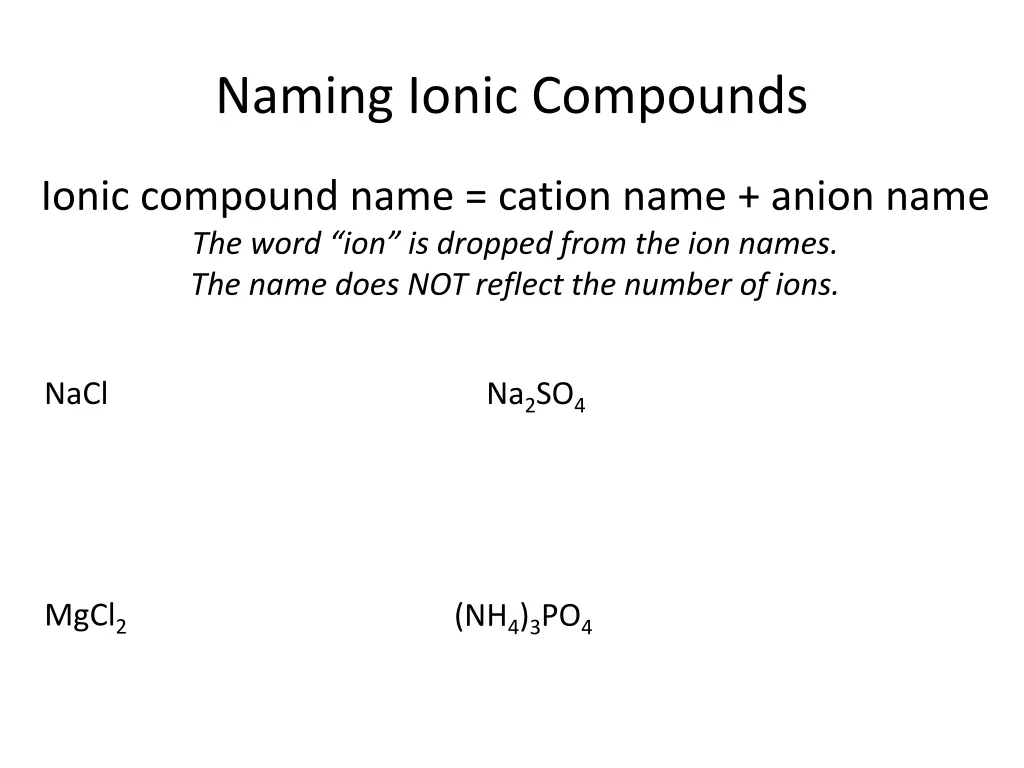 naming ionic compounds