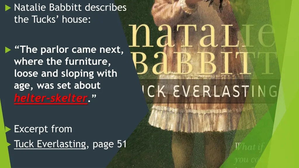natalie babbitt describes the tucks house