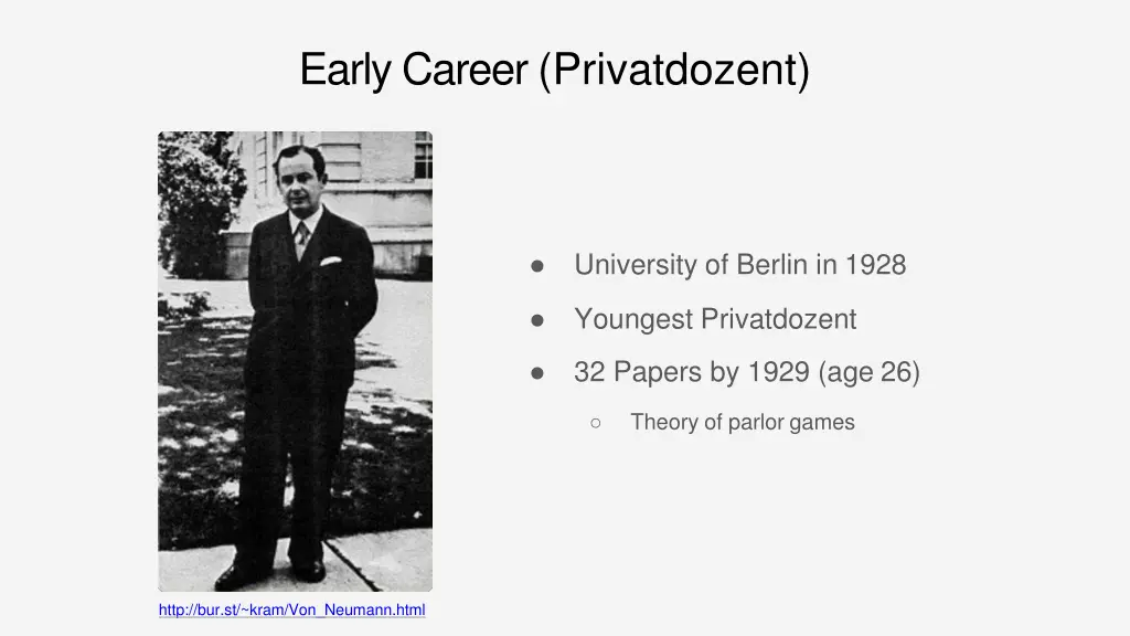 early career privatdozent