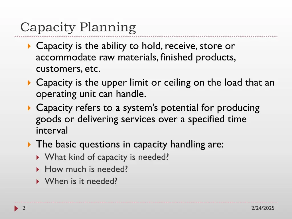 capacity planning 1