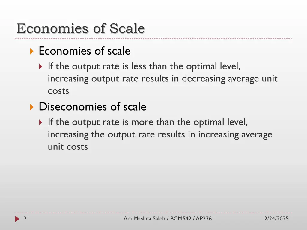 economies of scale