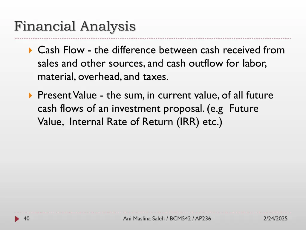 financial analysis