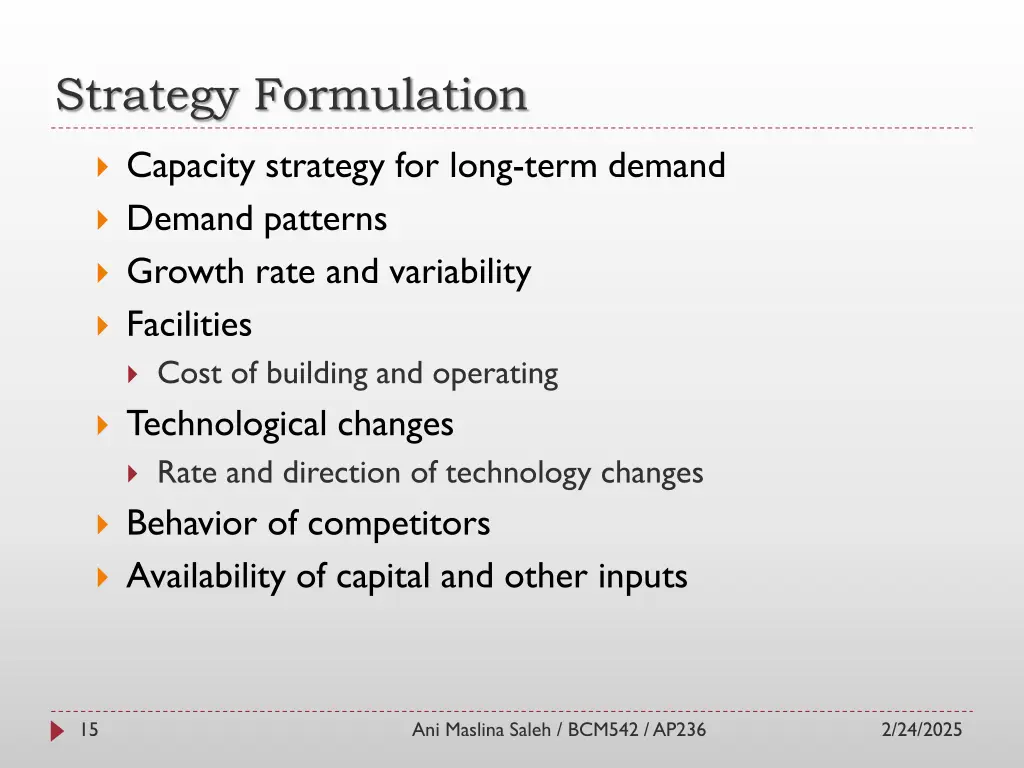 strategy formulation