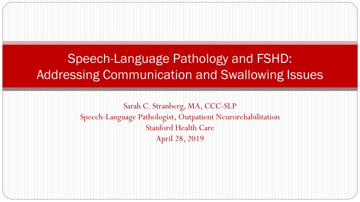 speech language pathology and fshd addressing