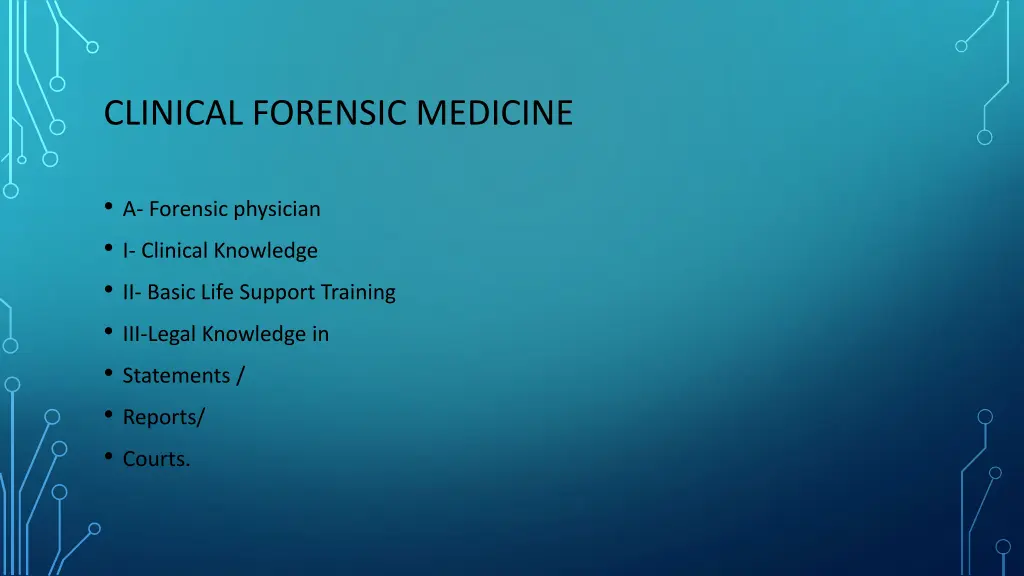 clinical forensic medicine