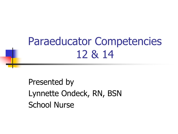 paraeducator competencies 12 14