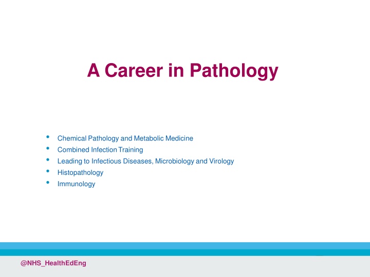 a career in pathology