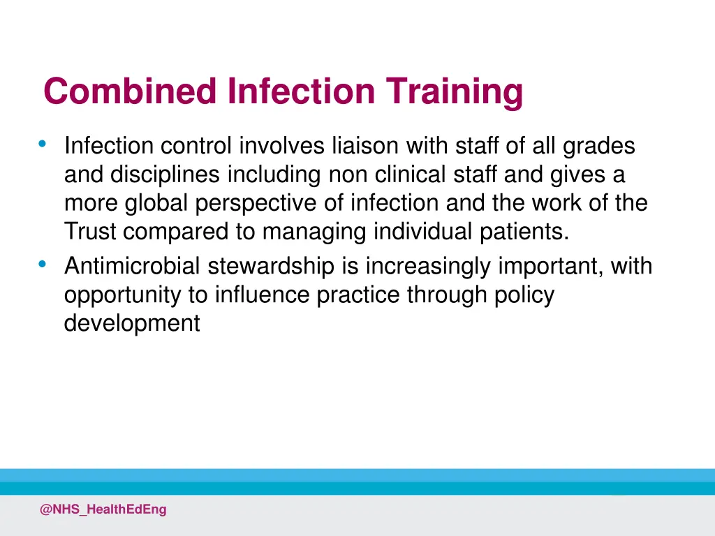 combined infection training 1