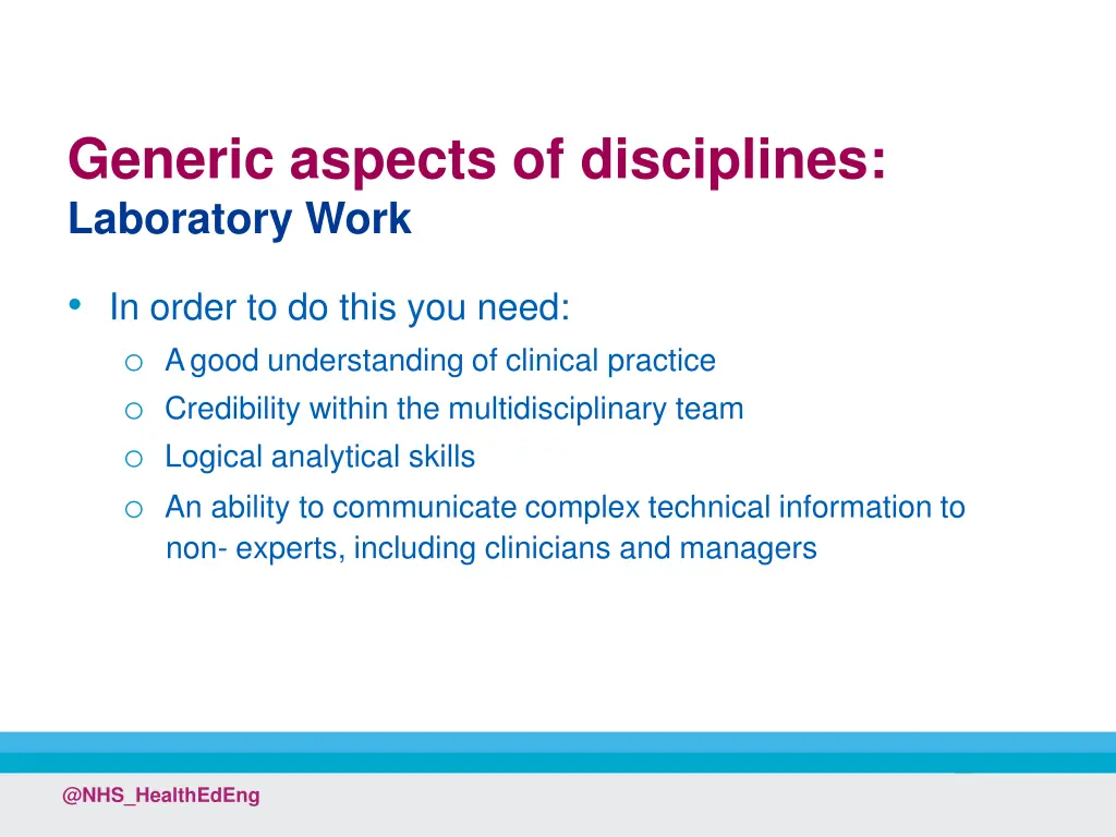 generic aspects of disciplines laboratory work 1
