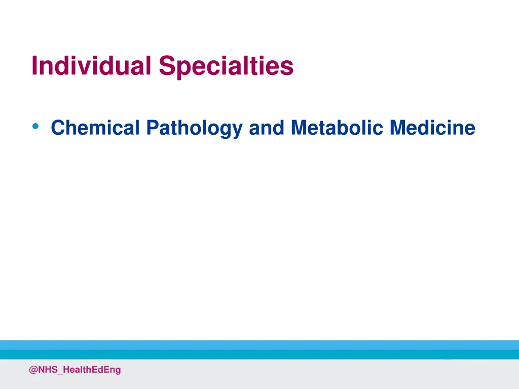 individual specialties