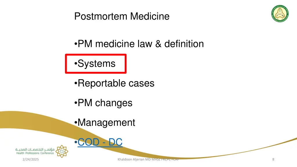 postmortem medicine 1