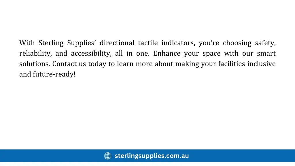 with sterling supplies directional tactile