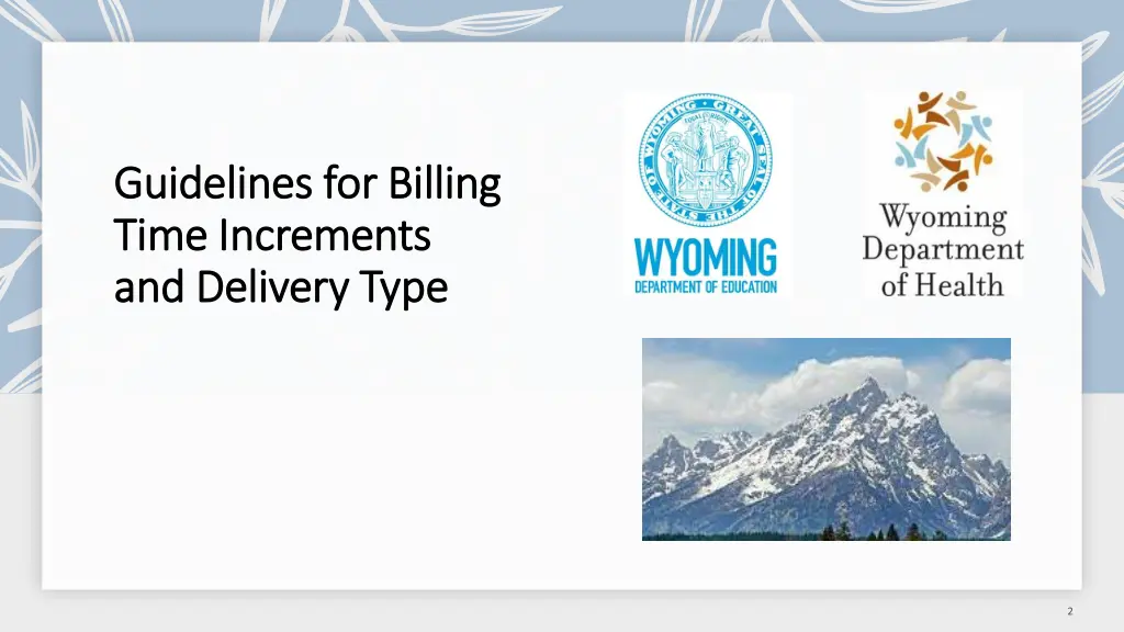 guidelines for billing guidelines for billing