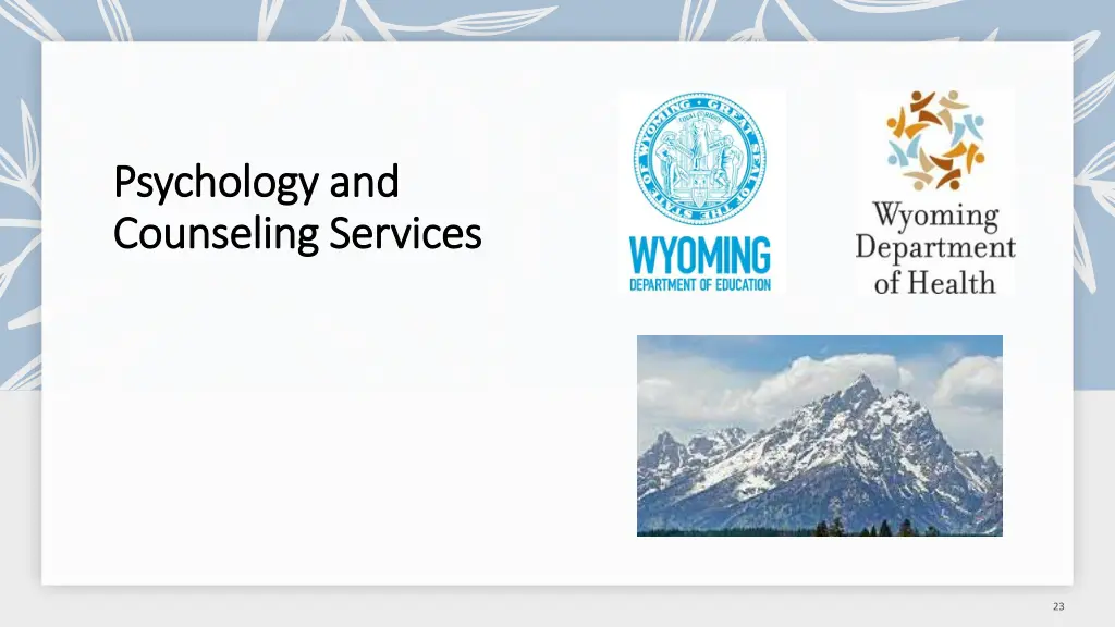 psychology and psychology and counseling services
