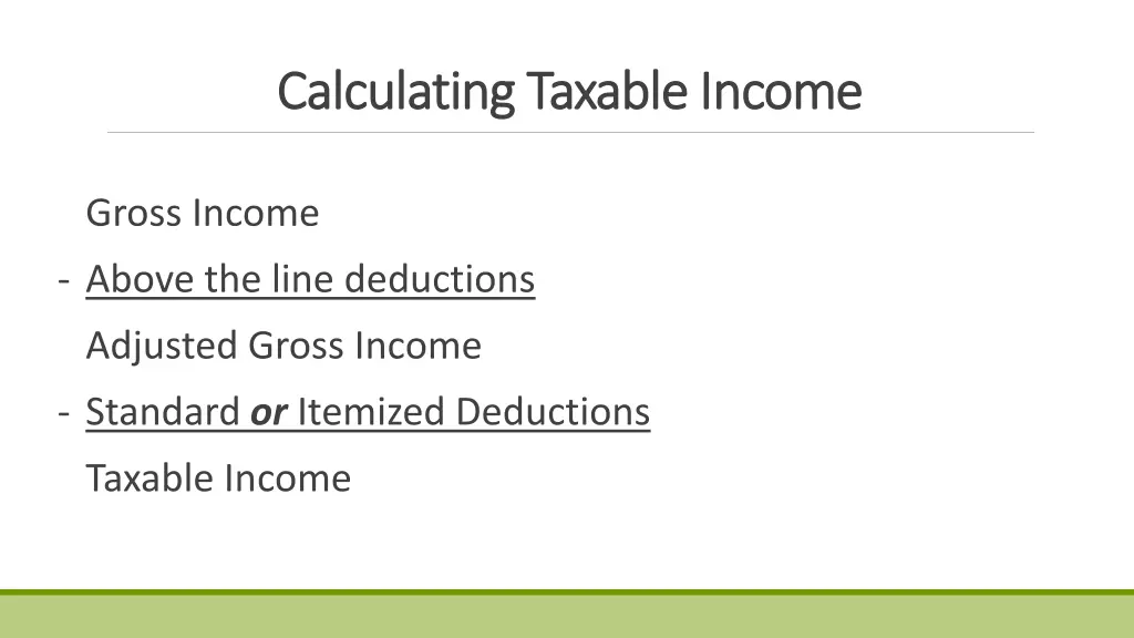 calculating taxable income calculating taxable