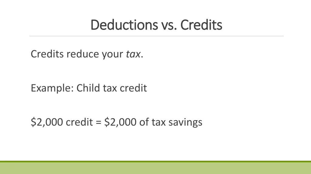 deductions vs credits deductions vs credits 1